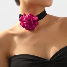 Colar Bijuteria Festa Luxo Choker Gargantilha Flor M2827