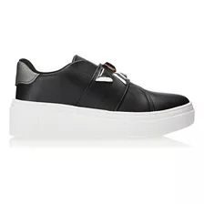 Tênis Feminino Urbano Slip On Vizzano Cor Preto Desenho Do Tecido Liso Tamanho 39 Br