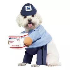 Disfraz De Portador De Correo Para Perro Usps Grande, Azul