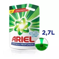 Jabón Líquido Para Ropa Ariel Limpieza Profunda 2.7lts