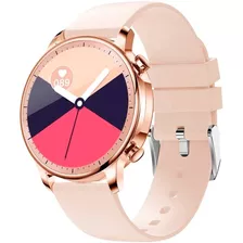 Smartwatch Feminino Touch Screen Game Dourado Rosa