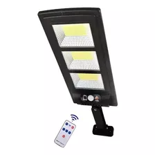 Luminária Solar Poste Refletor Led Controle Remoto - 300w Cor Preto