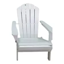 Silla Tipo Poltrona Importada Color Blanco En Madera