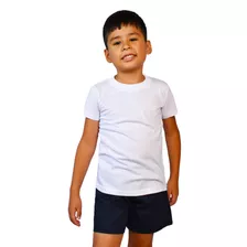 Remera Escolar Algodón Niños Economico.