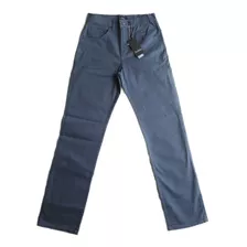 Calça Pierre Cardin Chino Sarja Tradicional Petróleo Elastan