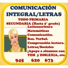 Clases Comunicación, Lenguaje, Letras, Primaria Secundaria