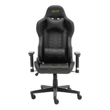 Silla Gamer Pc Acer Shark Green/black Brazos 2d Hasta 120kg