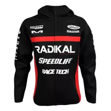 Campera Rompeviento Race Negro Radikal 