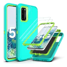 Funda Para Samsung Galaxy S20 - Turquesa/verde + Vidrio