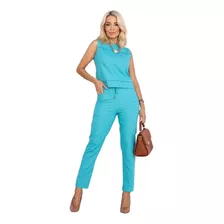 Conjunto Feminino Em Linho Calça E Blusa Camila 