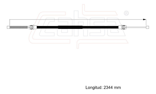 Cable Freno Tras Der Para Ford Bronco 4.9 5.0 5.8l 1986-1996 Foto 2