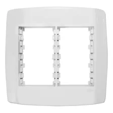 Placa 4x4 6 Posições Com Suporte - Linha Slim - Ilumi 83090 Cor Branco