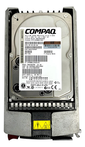 Hd Compaq 36.4gb 3,5 Scsi  233806-003 Prateado