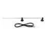 Antena Radio Cromada Base Negra Para Volkswagen Vocho/combi