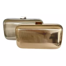 Clutch Bolsa De Metal Luxuosa Para Madrinha Festa Retangular