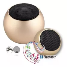 Caixinha Som Bluetooth Tws Metal Redonda Mini Speaker 3w
