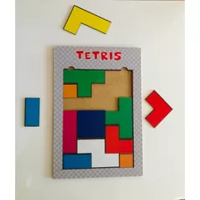 Brinquedo Pedagógico Quebra-cabeça Tetris Em Madeira