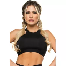 Top Cropped Suplex Cruzado Decote Recorte