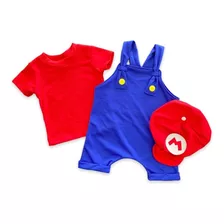 Conjunto Infantil Super Mario World Bebe Roupa Luxo Fantasia