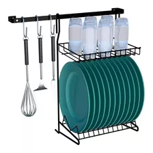 Cozinha Suspensa Organizadora Multiuso Elegance Preto 