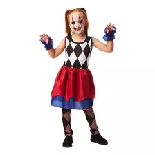 Fantasia Vestido Palhaça Lady Clown Infantil Festas 