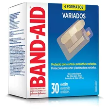 Curativo Transparente Band Aid Tamanhos Variados 30 Un