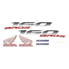 Jogo Kit Adesivos Nxr Bros 160 2015 Vermelha - Lb10515