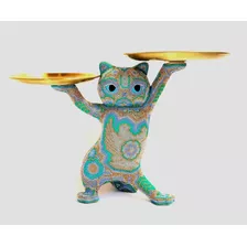  Arte Gato Huichol: Porta Bandejas De Colorido Encanto