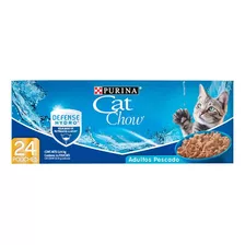 Cat Chow Purina Alimento Húmedo Adulto Sab Pescado 24pzs 85g