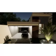 Projeto Residência Médio Padrão 120m², Lote 10x25