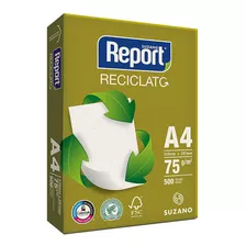 Papel Sulfite A4 Reciclado 75g 500 Folhas Reciclato Report