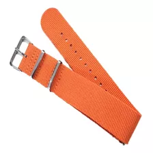 Pulseira Nato Nylon Militar Cor Laranja Para Relógio 22mm