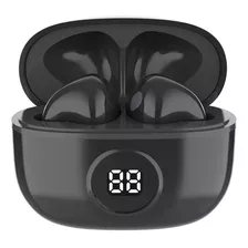 Fone De Ouvido In-ear Sem Fio Bluetooth Visor Led Wb Mini Io Cor Preto