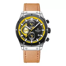 Reloj Naviforce Original Nf 8027 Cuero Hombre + Estuche