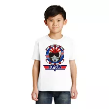 Camiseta Camisa Top Gun Maverick Infantil Criança A