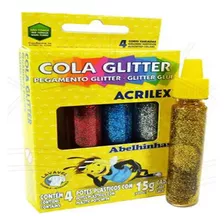 Cola Glitter 15g Conj.c/4 Sem Cor Acrilex 29240000