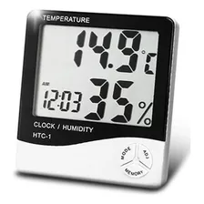 Higrômetro Termômetro Digital Relógio Medidor Umidade De Ar