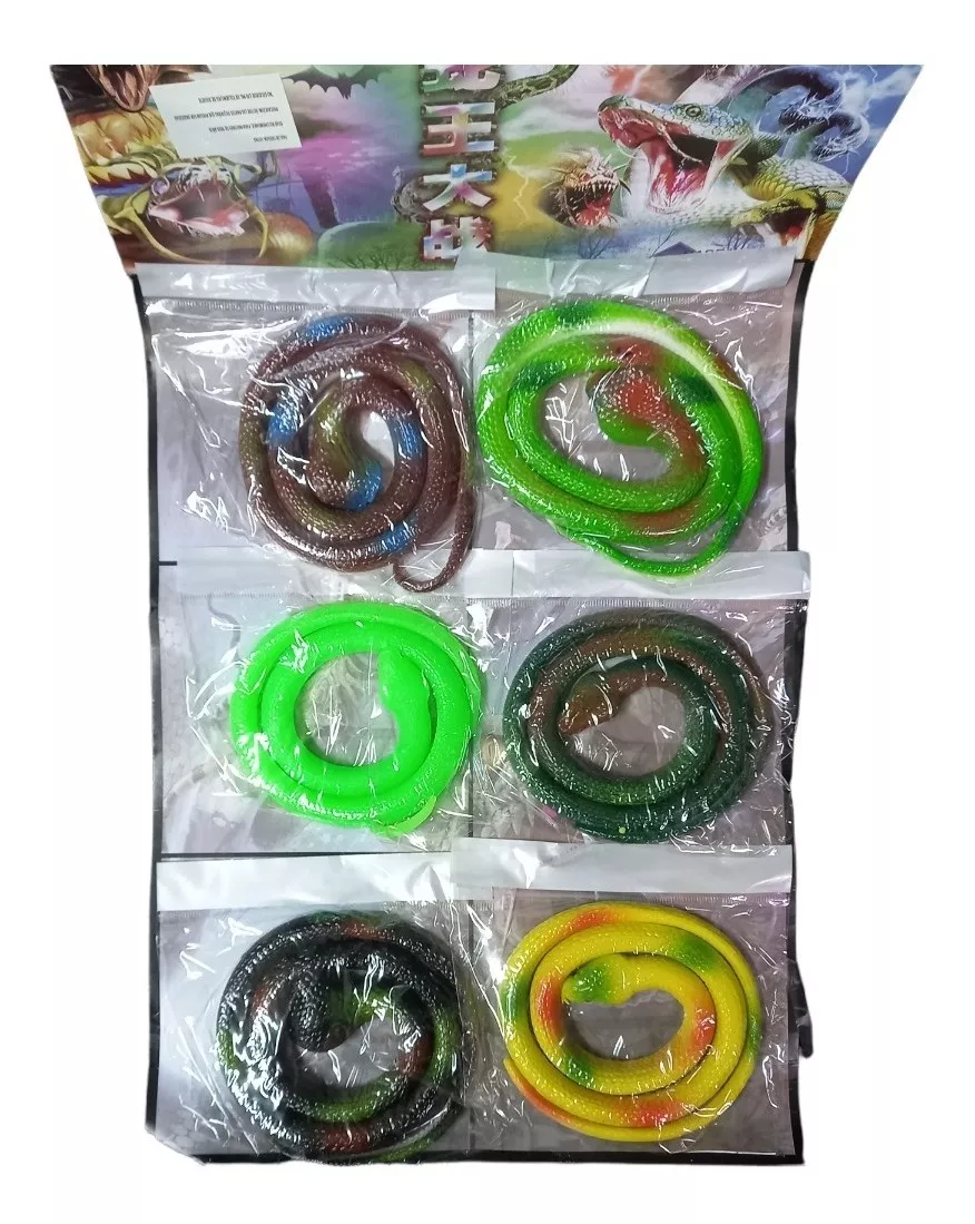 Pack 6 Serpientes Colores Surtidos 68 Cm Cada Una