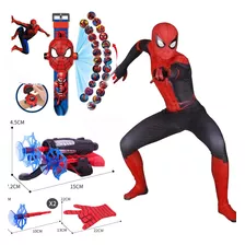 Guante Spider Man De 3 Piezas Con Dardos Y Reloj De Cosplay