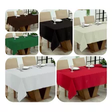 Toalha De Mesa Retangular 6 Lugares Oxford 2,20m X 1,40m