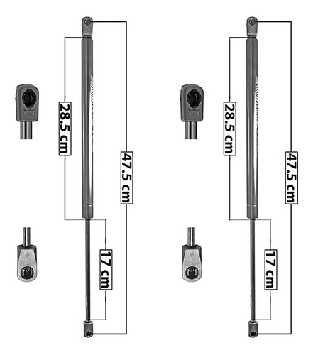 (2) Amortiguadores Vidrio Mercury Mountaineer 2005-2007 Foto 3