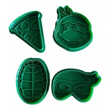 Kit Set Cortantes Repostería Galletitas Masa Tortugas Ninja