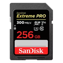 Cartão De Memória Sandisk 256gb Cartão Sd Extreme Pro 300mbs