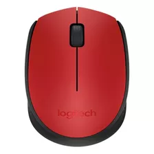 Mouse Inalámbrico Logitech M170 M170 Rojo Y Negro