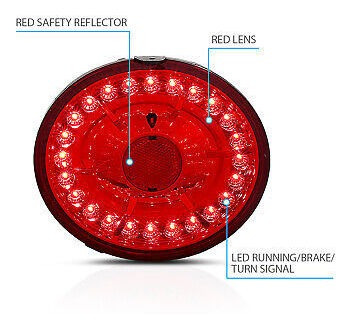 2005-2012 Chevrolet Corvette C6 Coupe Red Clear Led Brak Rzk Foto 4