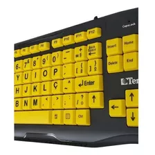 Teclado Expandido Preto E Amarelo - Abnt2