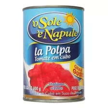 Tomate Pelado Em Cubos Polpa Italiano Sole Napule Lata 400g