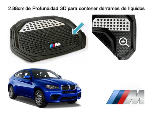 Tapetes 4pz Charola 3d Logo M-series Bmw X6 2008 A 2014 Foto 4