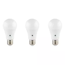 Pack 3 Foco Led Con Fotocelda Estevez 9w Luz Fría/cálida E26