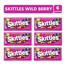 Caramelos Skittles Wild Berry 62 Grs (pack De 6 Unidades)